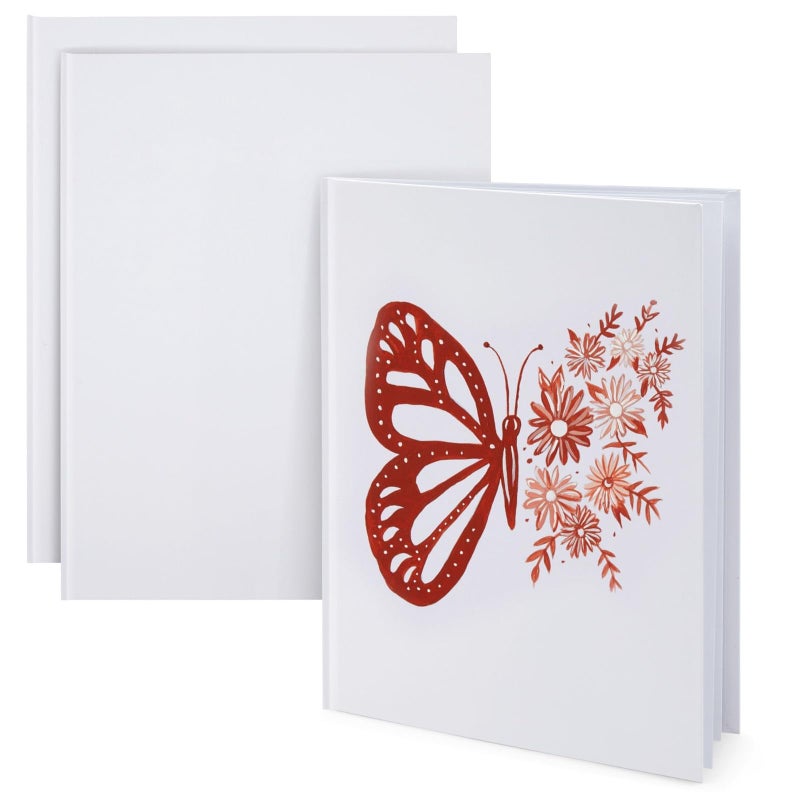 Paper Junkie Blank Books for Kids to Write Stories - 8.5 x 11 In, White Hardcover, Pack of 3 - Unlined Journal & Scrapbook with 36 Pages Acid-Free Paper for Drawing & Doodling - Image 2